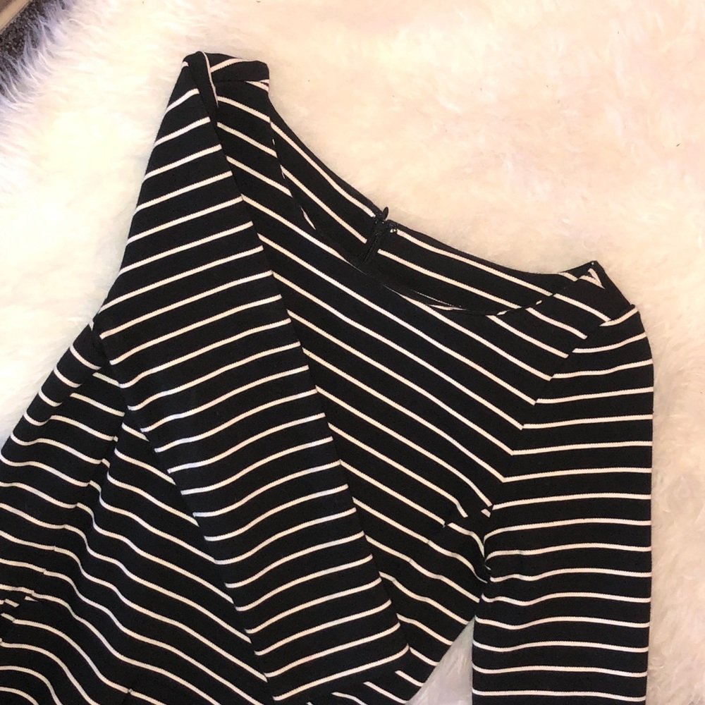 Black & White Striped A-Line Dress from BR